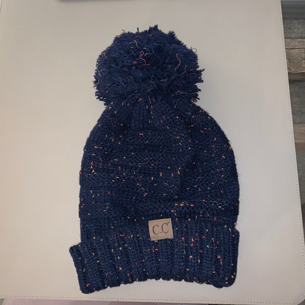 CC Quality Slouchy Cable Beanie Winter Hat POM